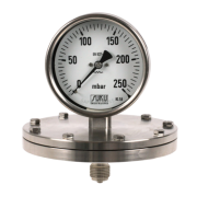 Membrán manométer, Vegyipari kivitel, komplett saválló átmérő 100