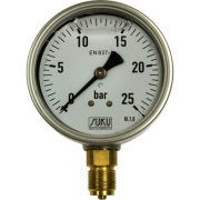 Glicerincsillapítású csőrugós manométer, átmérő 100